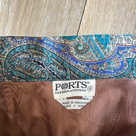 Vintage Ports Blouse + Skirt Wool Coord Paisley Set - Picture 7 of 9